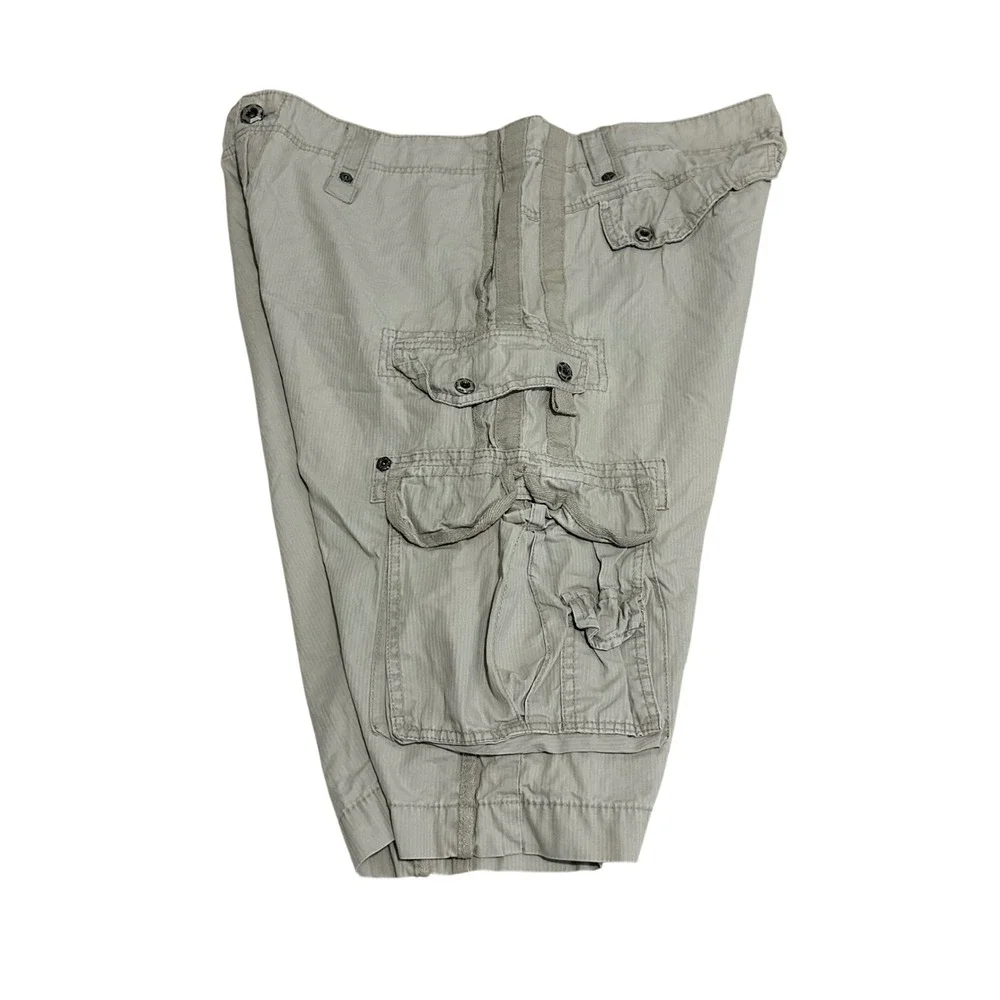 Buckle Black parachute Cargo Shorts Mens 38 12in Stone Meltdown Slim Fit Y2K